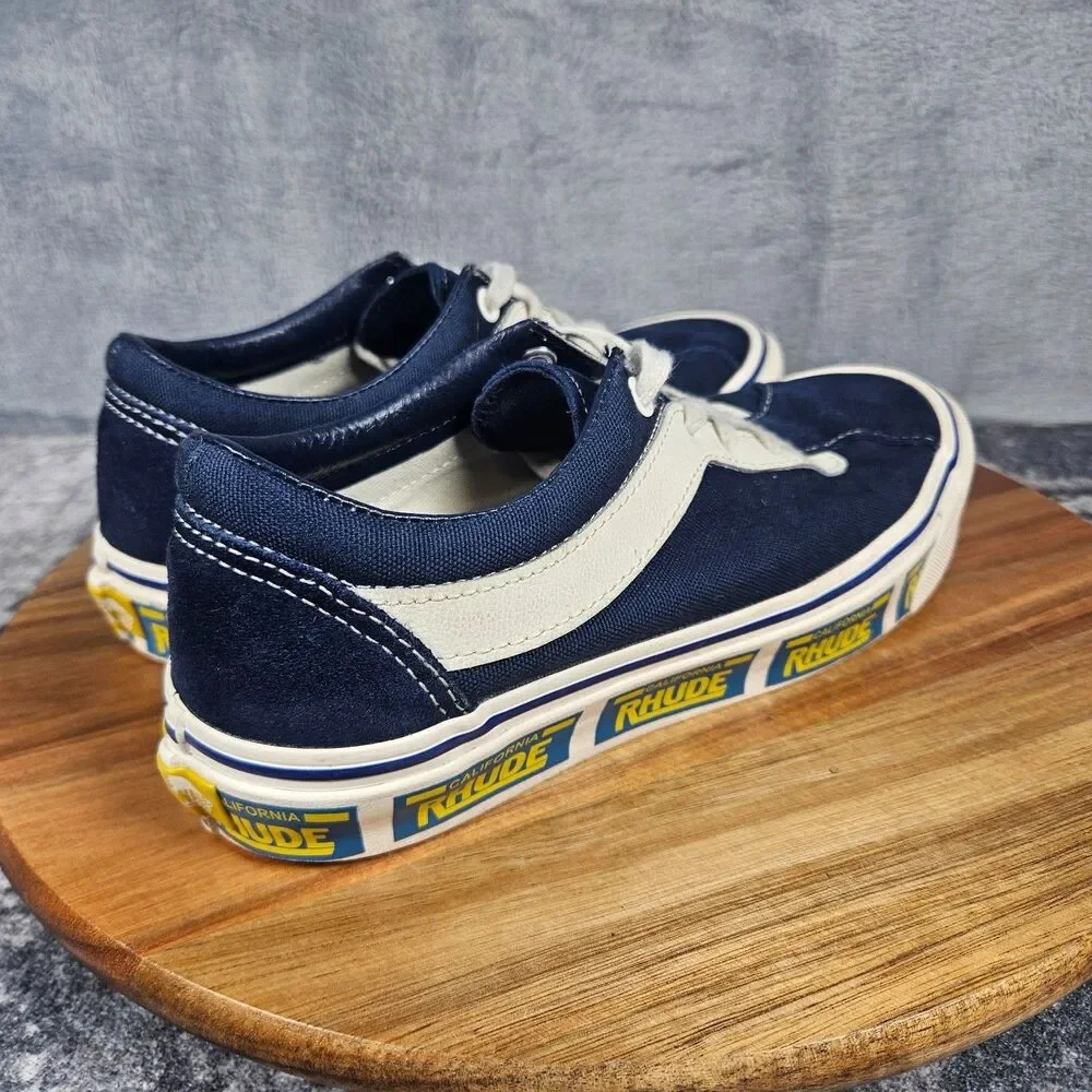 Vans Shoes Bold Ni Rhude Skater Low Top Sneakers Navy Blue Mens 6 Womens 7.5